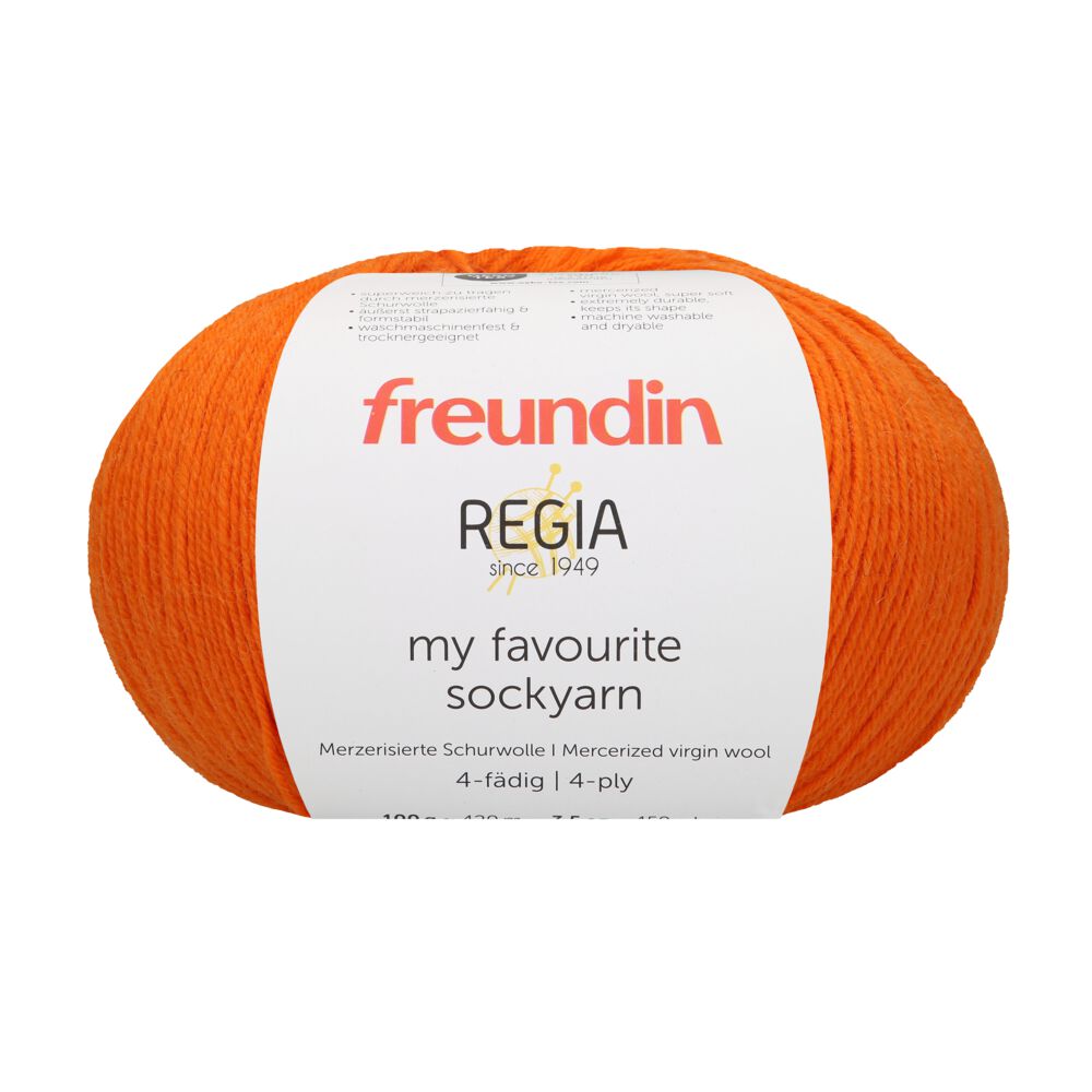 REGIA x Freundin my favourite sockyarn 100g 00025 orange