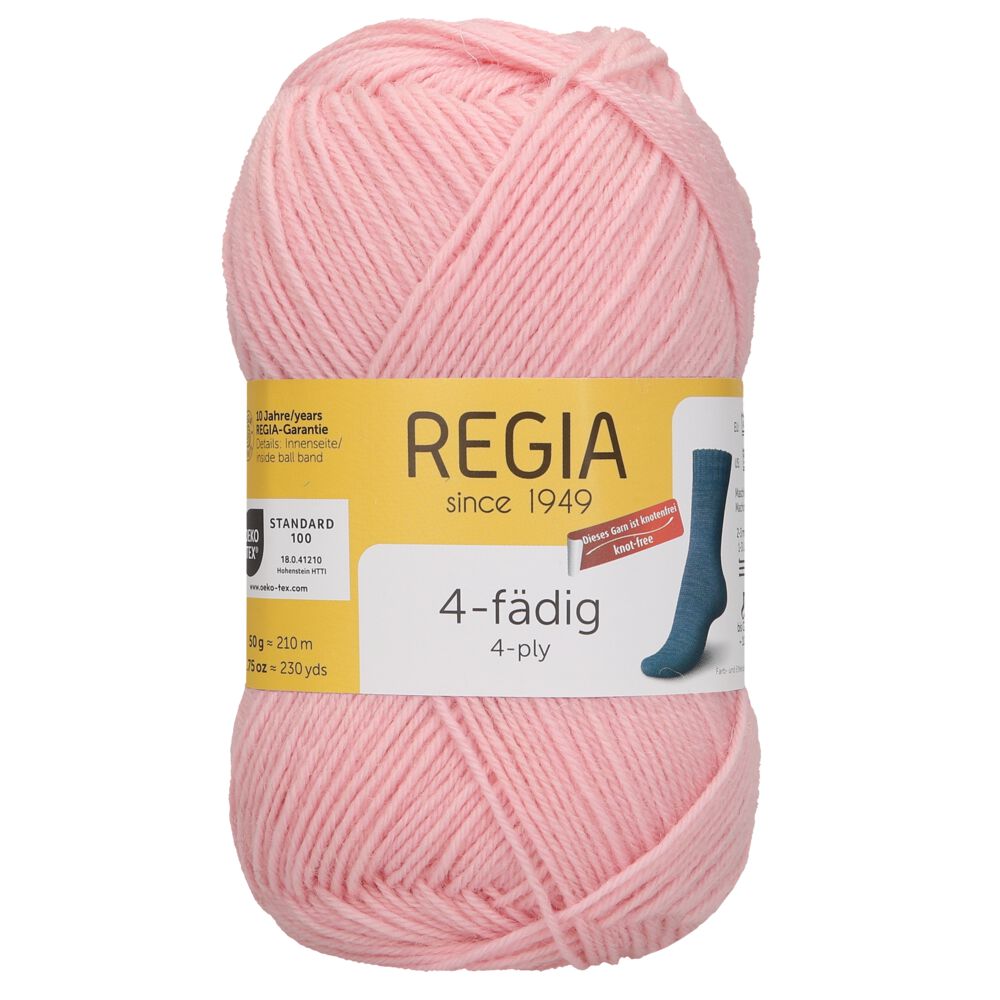 REGIA 4-ply Uni 50g 01062 baby pink