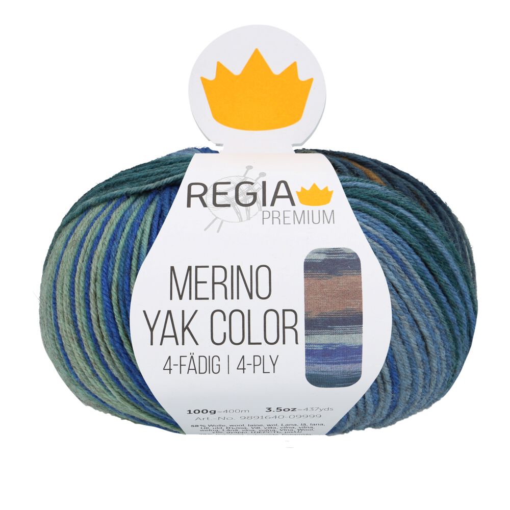 REGIA PREMIUM Merino Yak Color 100g 08509 meadow gradient color