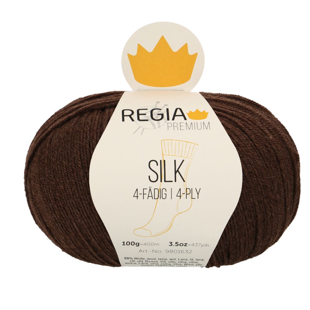 REGIA 4-fädig  Uni PREMIUM Silk 100g brown