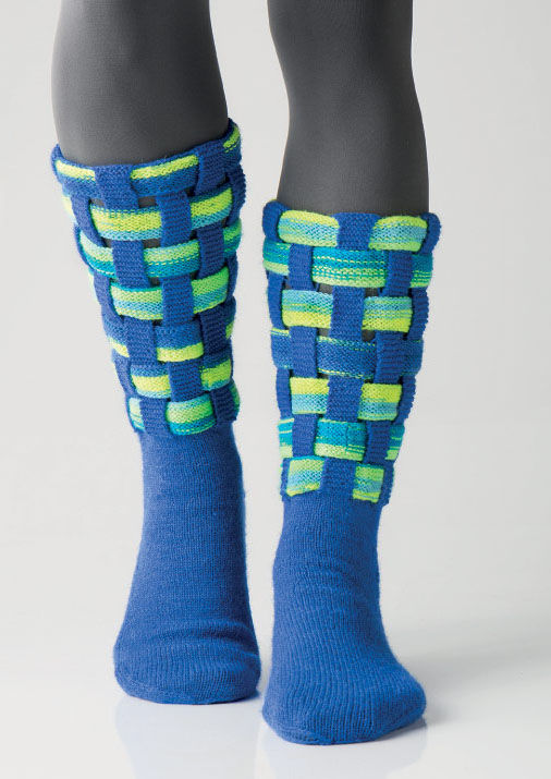 Socks with woven leg, R0238